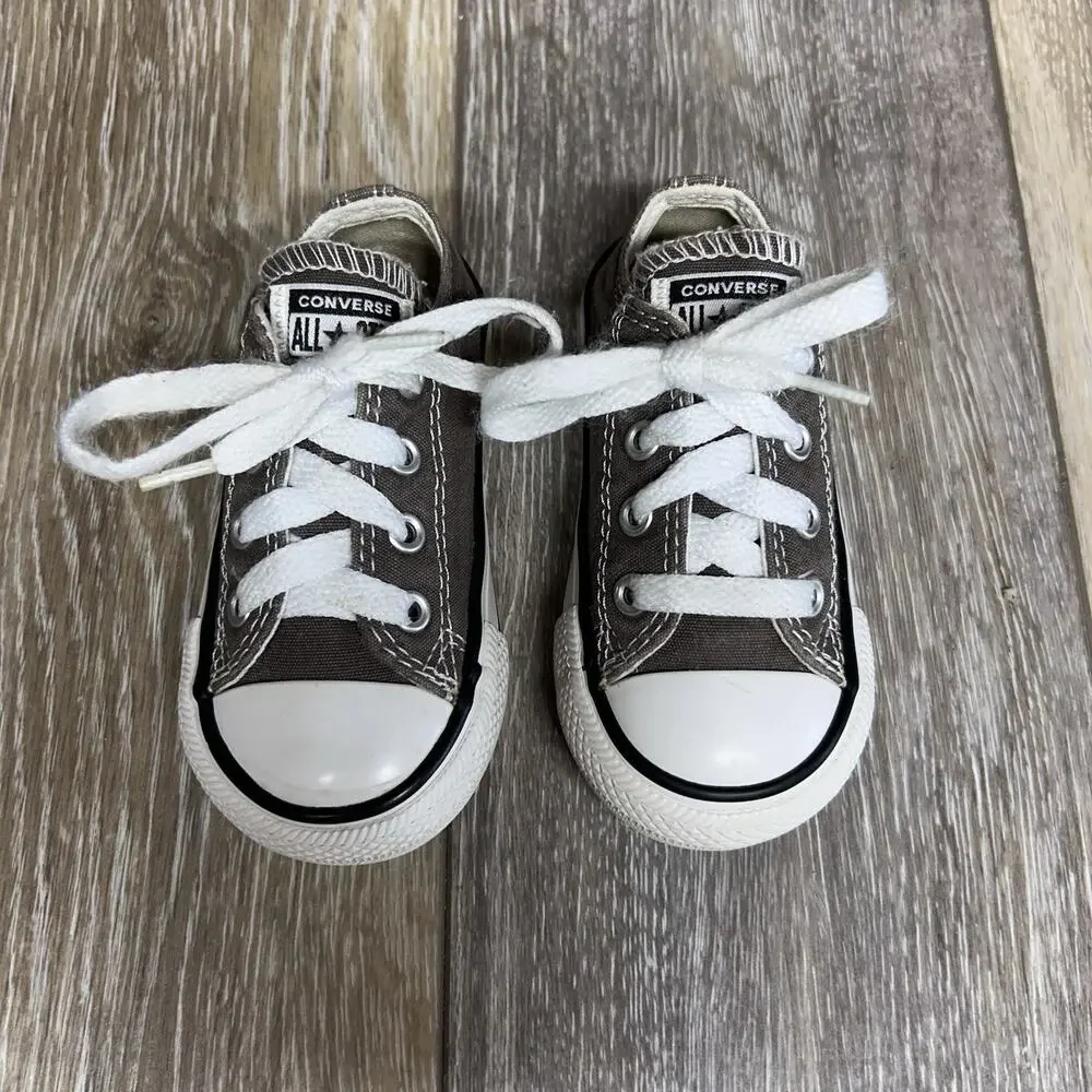 Converse Infant Youth US Size 5 Chuck Taylor Charcoal Gray Sneaker Shoes 7J794